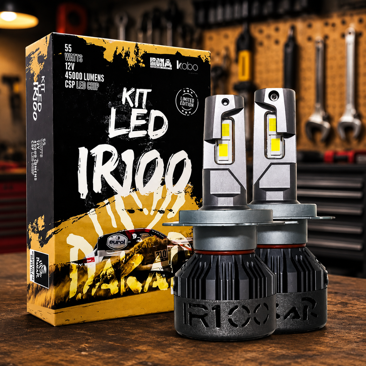 Kit Lámparas LED CREE 110W (55W) 12V H3, H4, H7, H11, 9005, 9006 Super Canbus IR100-Kit Led-Multishop Uruguay