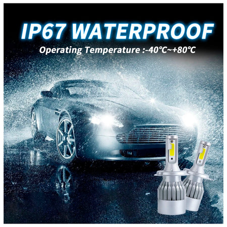 Kit Lámparas LED CREE 36W (18W) 12/24V H1, H3, H4, H7, H11, H16, H27, 9005, 9006, 9007-Kit Led-Multishop Uruguay