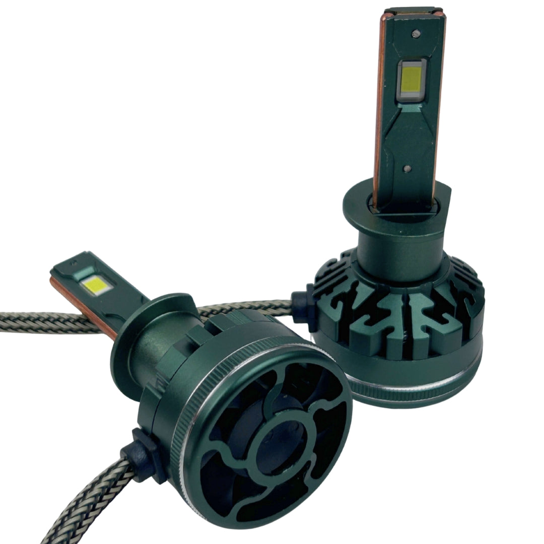 Kit Lamparas Led H1 - H3 - H4 - H7 - H11 59W 12/24V Con Disipador-Kit Led H4-Multishop Uruguay