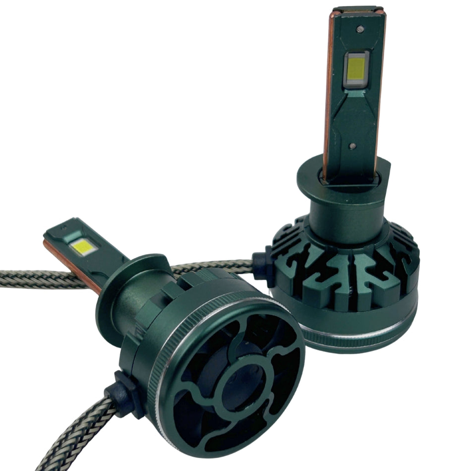 Kit Lamparas Led H1 - H3 - H4 - H7 - H11 59W 12/24V Con Disipador-Kit Led H4-Multishop Uruguay