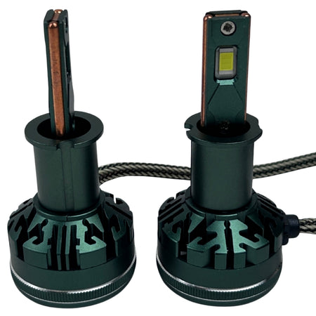 Kit Lamparas Led H1 - H3 - H4 - H7 - H11 59W 12/24V Con Disipador-Kit Led H4-Multishop Uruguay