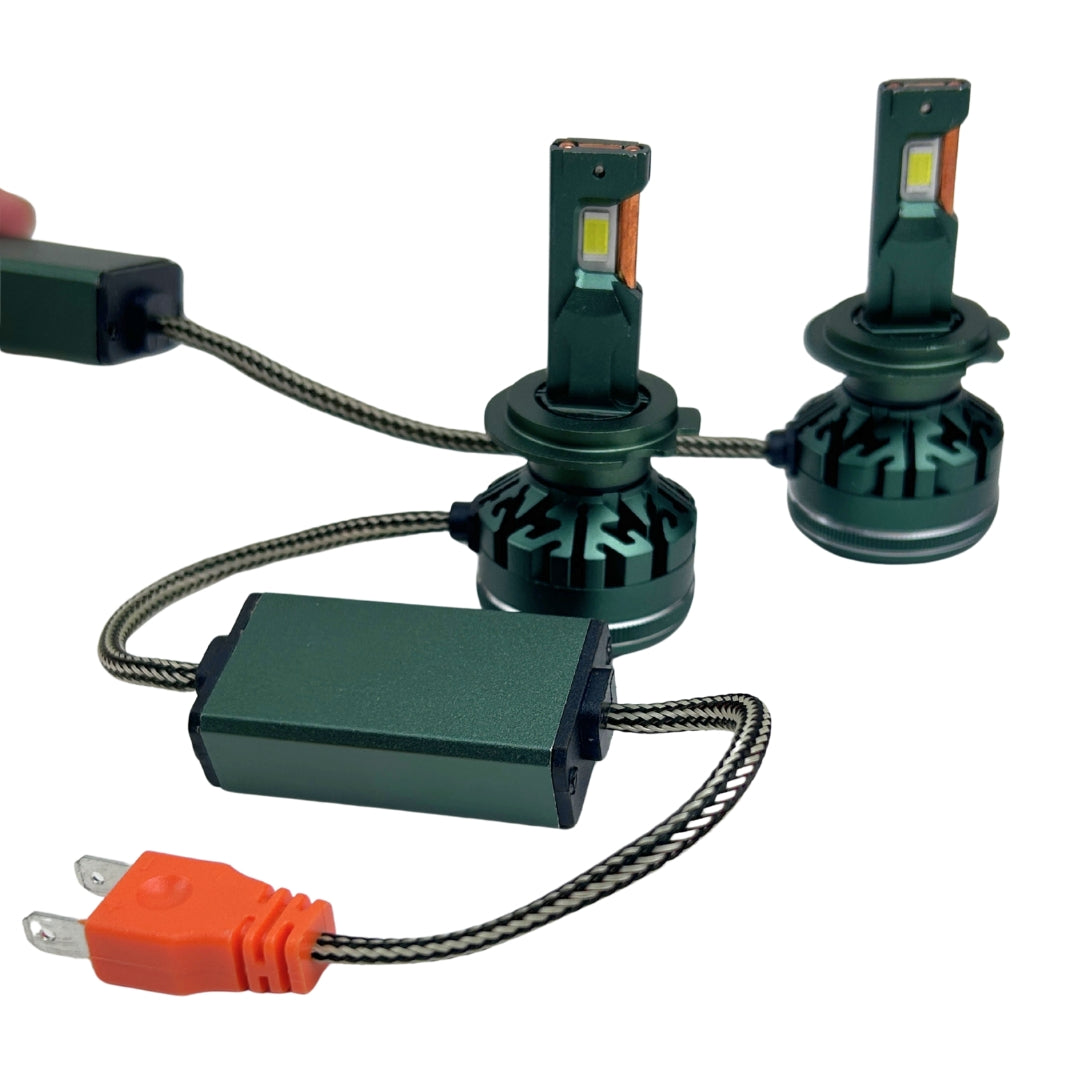 Kit Lamparas Led H1 - H3 - H4 - H7 - H11 59W 12/24V Con Disipador-Kit Led H4-Multishop Uruguay