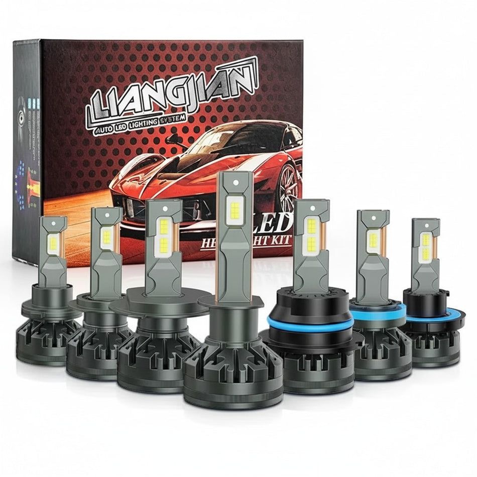 Kit Lamparas Led H1 - H3 - H4 - H7 - H11 59W 12/24V Con Disipador-Kit Led H4-Multishop Uruguay