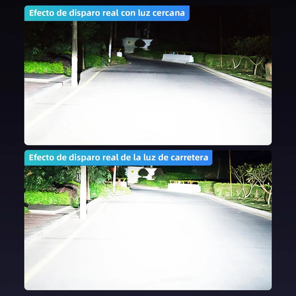 Kit Lamparas Led H4 40W Con Lupa-Kit Led H4-Multishop Uruguay