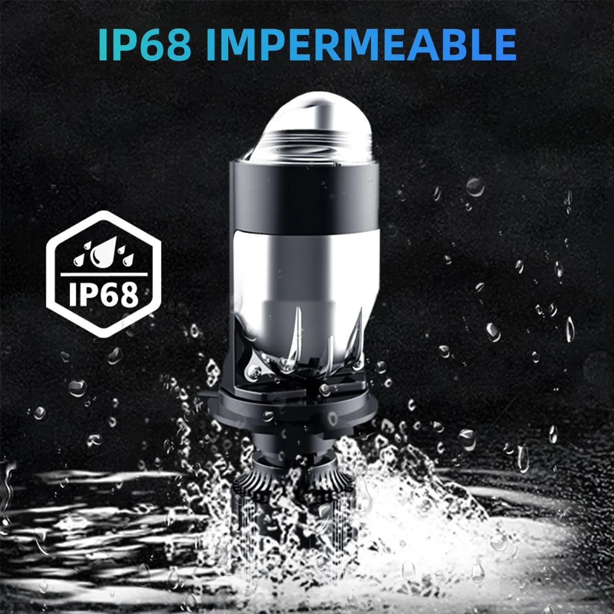 Kit Lamparas Led H4 40W Con Lupa-Kit Led-Multishop Uruguay