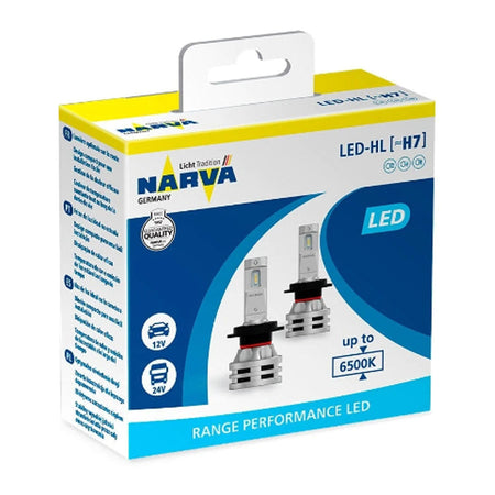 Kit Lamparas Led H7 Narva 12/24V 24W PX26D 6500K-Kit Led H7-Multishop Uruguay