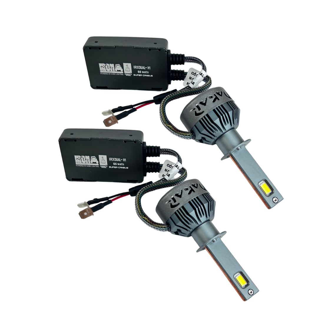 Kit LED Dakar IR100 Dual H1 H4 H7 H11 Blanco y Amarillo 55W-Kit Led-Multishop Uruguay