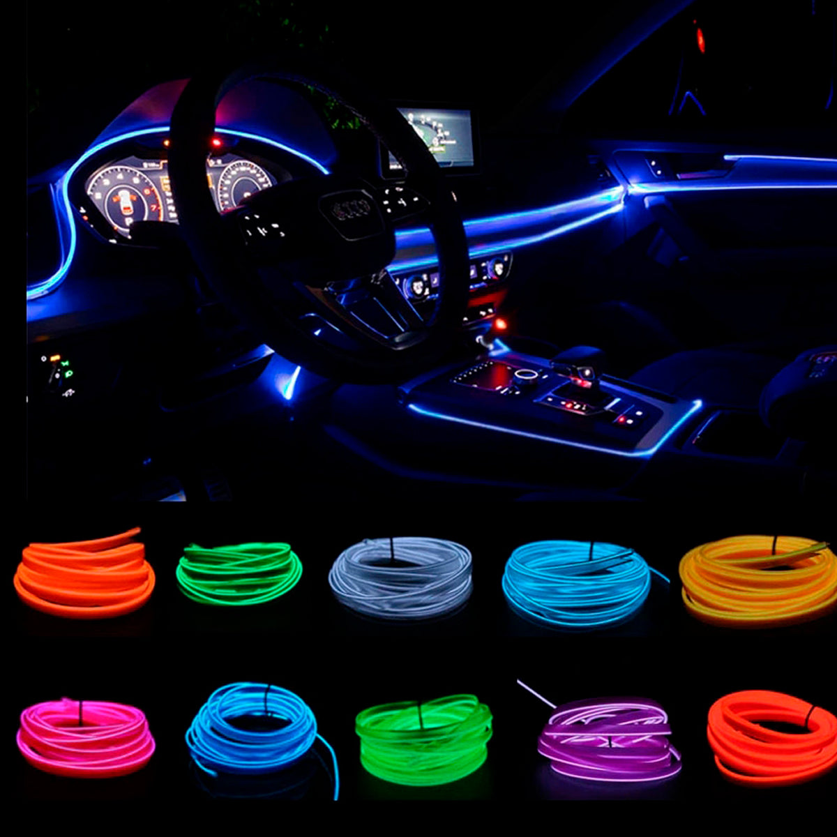 Kit Luces Ambiente Con Control-Accesorios-Multishop Uruguay