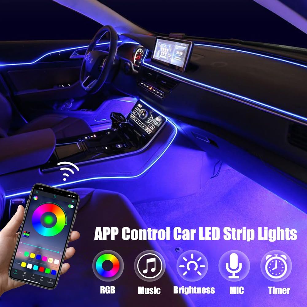 Kit Luces Ambiente Led Rgb Con App 12V-Plafon Interno-Multishop Uruguay