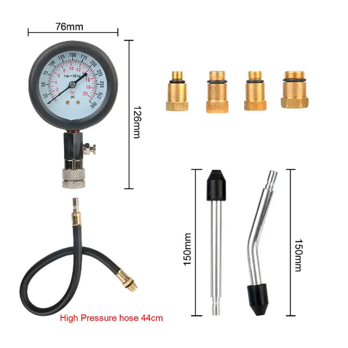 Kit Medidor Compresion Nafta-Kit Medidor Compresion-Multishop Uruguay