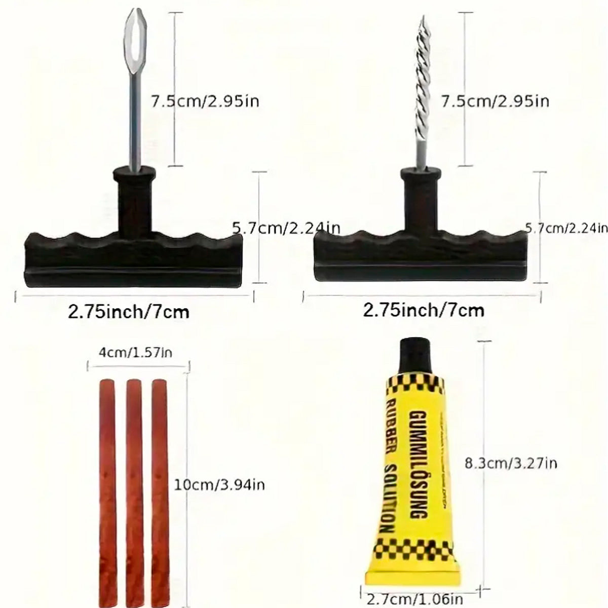 Kit Reparación Pinchazos Con Llave Y Tarugos-Accesorios-Multishop Uruguay