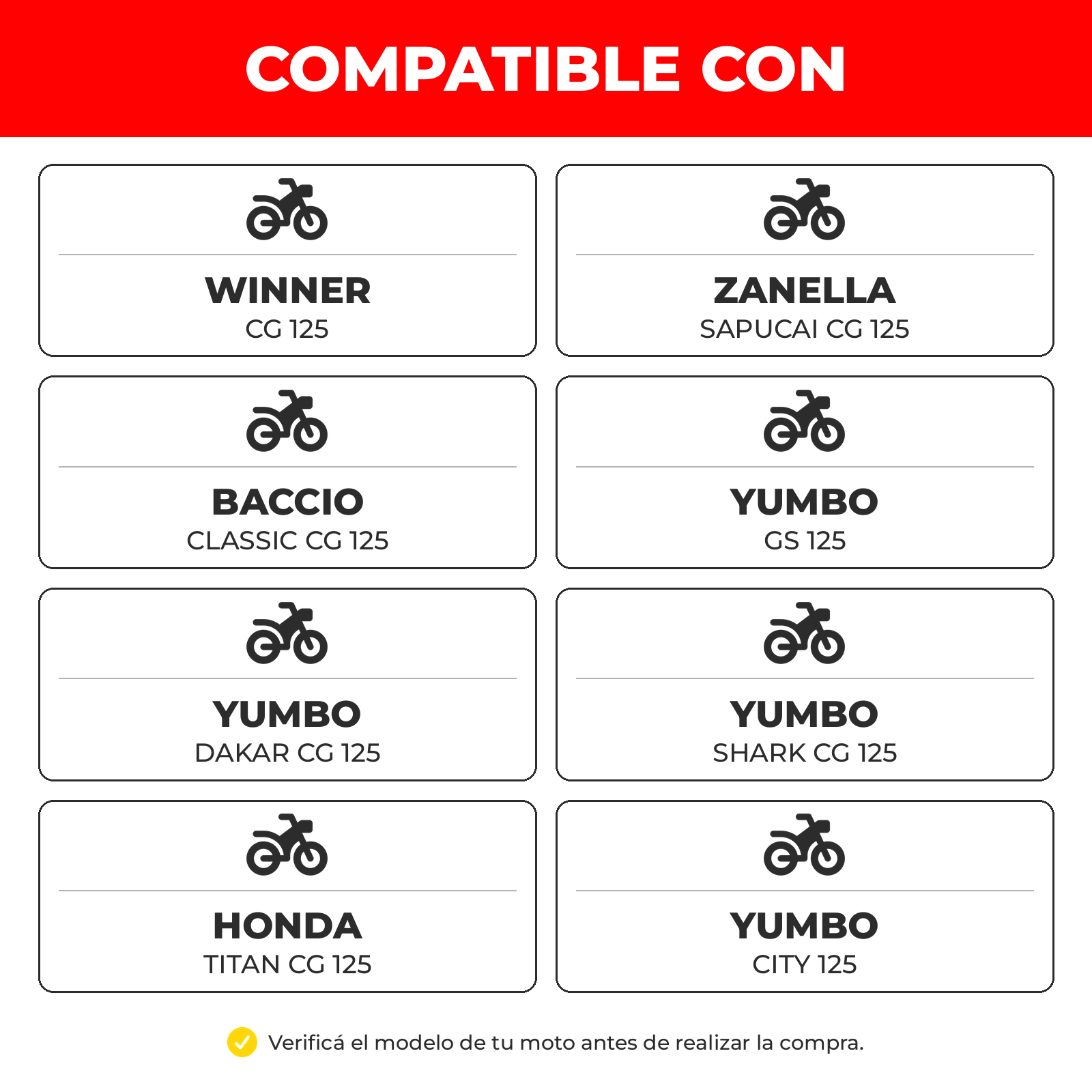Kit Transmisión CG125 428H Reforzado 38T 15T-Kit transmisión motos-Multishop Uruguay