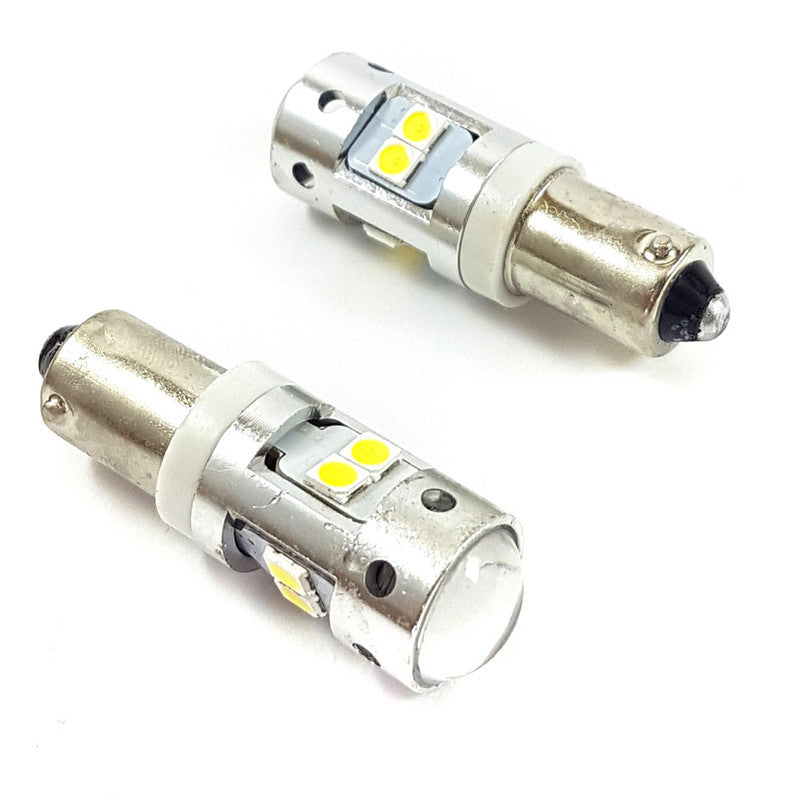 Lampara Ba9S 8 Led 3528 Blanca Canbus x2 Un-Lamparas Ba9S-Multishop Uruguay