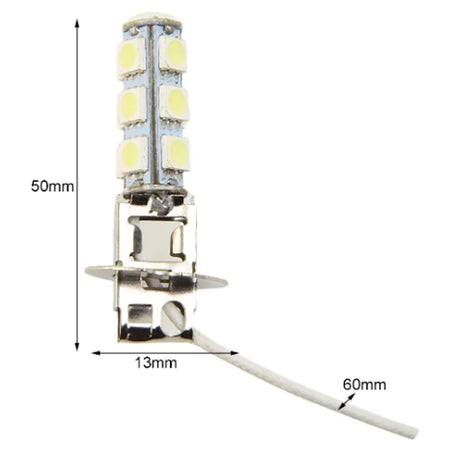 Lampara H3-Base: Pk22S 13Led 5050Smd 12V Blanca-Lamparas Led-Multishop Uruguay