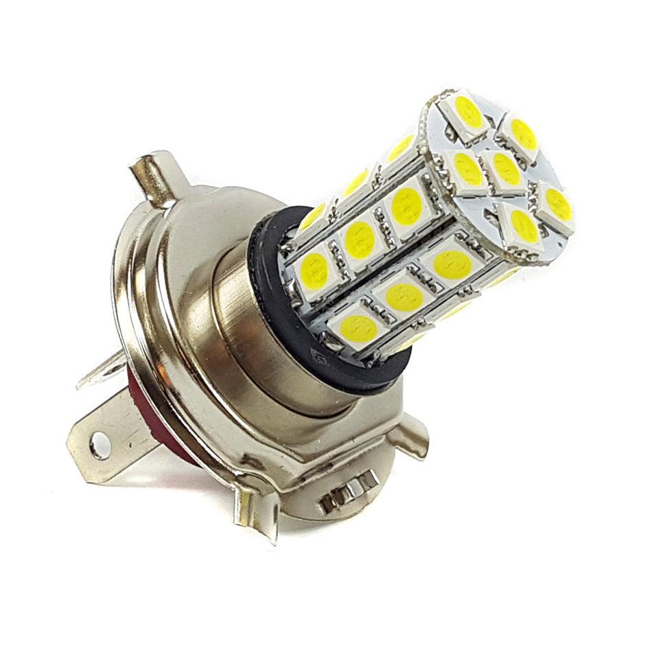 Lampara H4 27 Led Blanca-Lamparas Led H4-Multishop Uruguay