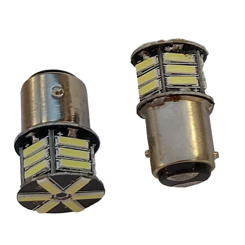 Lampara Led 12V 2 Polos Bay15D Blanca-Lamparas S25-Multishop Uruguay