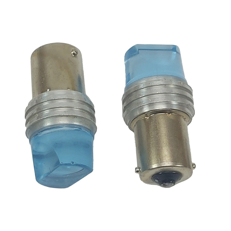 Lampara Led Ba15S 1 Polo 3 Led Azul Flash-Lamparas S25-Multishop Uruguay