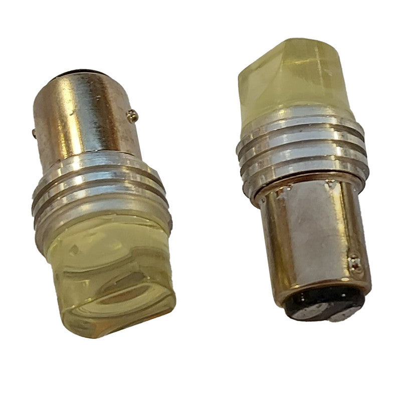 Lampara Led Bay15D 2 Polos 3 Led Ambar Flash-Lamparas S25-Multishop Uruguay