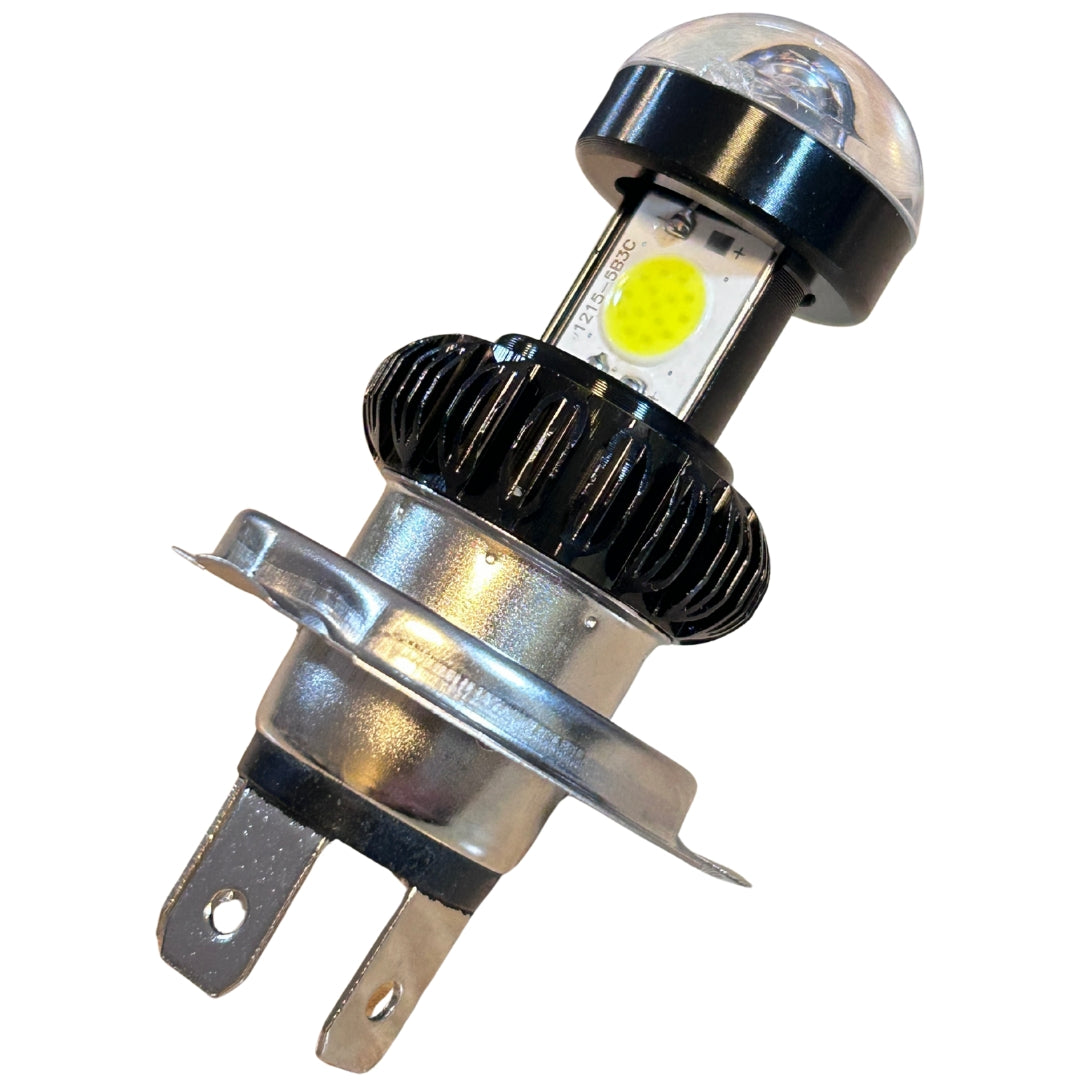 Lámpara LED H4 Moto 24W con Lupa 12V-80V Alta/Baja-Lamparas motos-Multishop Uruguay