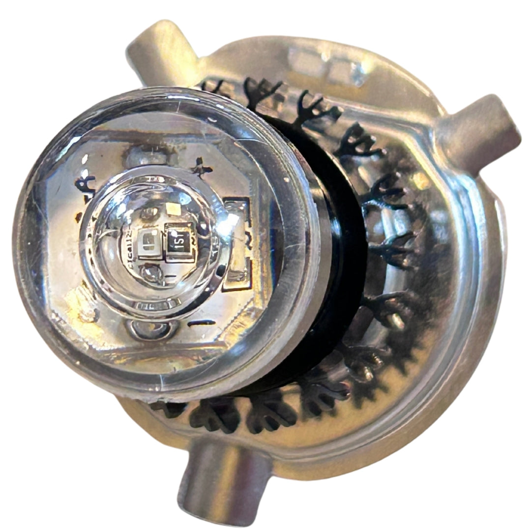 Lámpara LED H4 Moto 24W con Lupa 12V-80V Alta/Baja-Lamparas motos-Multishop Uruguay