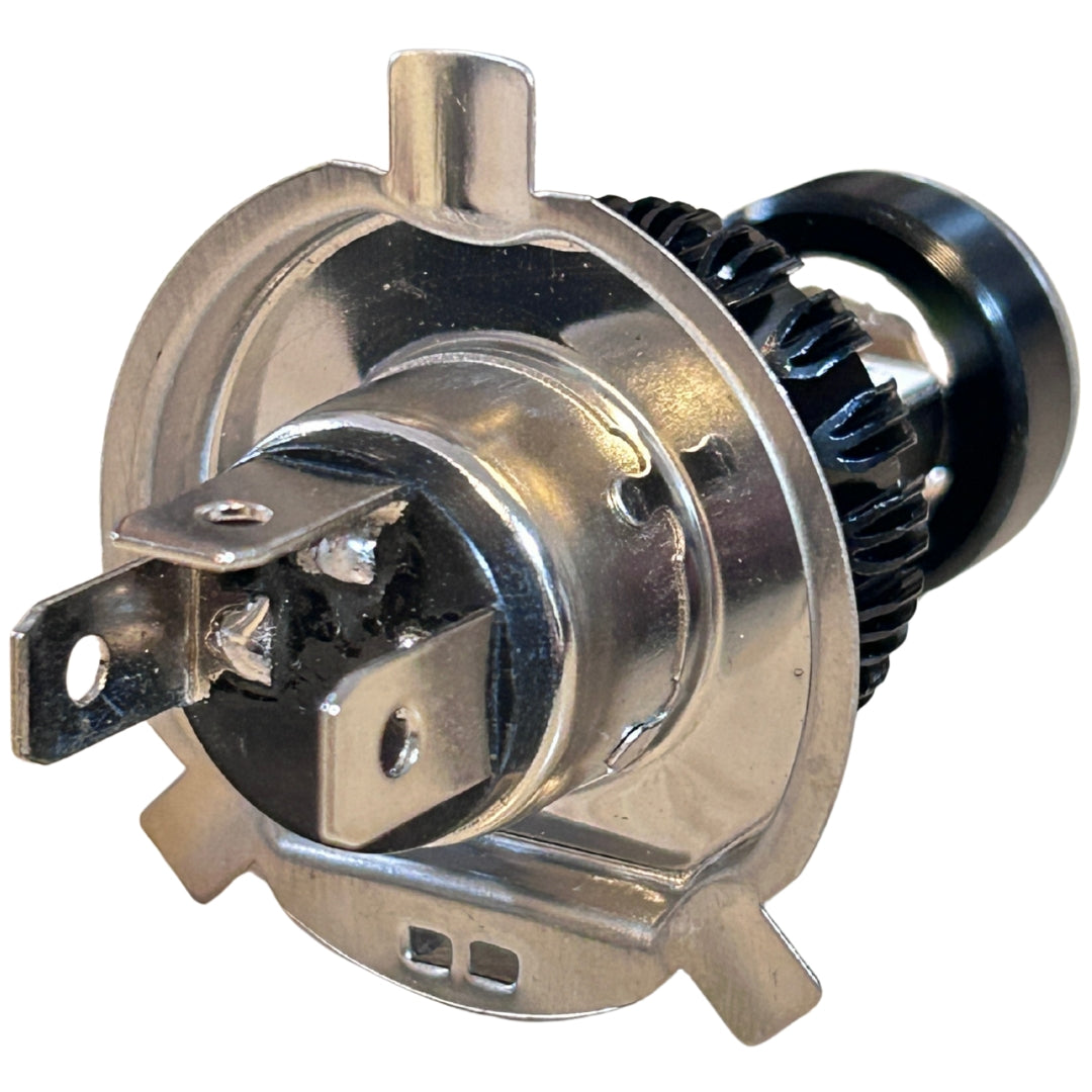 Lámpara LED H4 Moto 24W con Lupa 12V-80V Alta/Baja-Lamparas motos-Multishop Uruguay