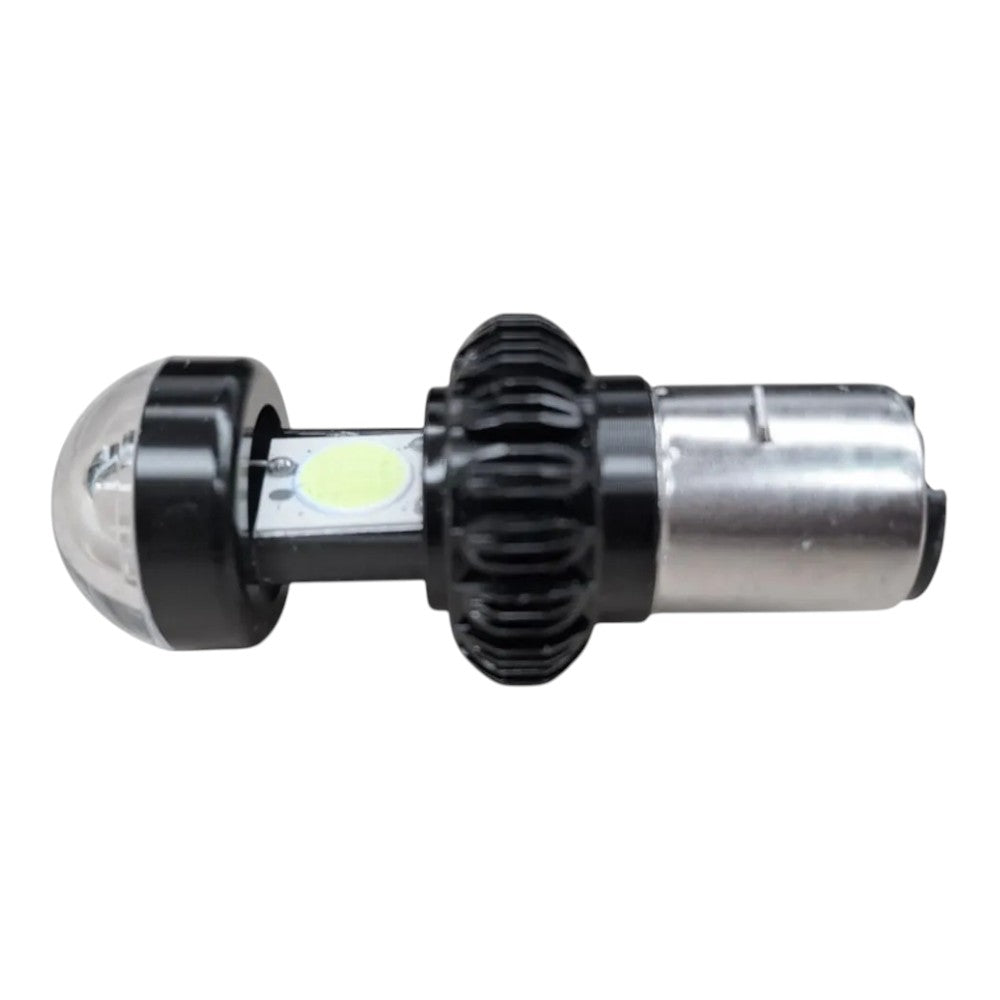 Lámpara LED Moto BA20D Alta y Baja 12V-80V 24W con Lupa-Lamparas motos-Multishop Uruguay