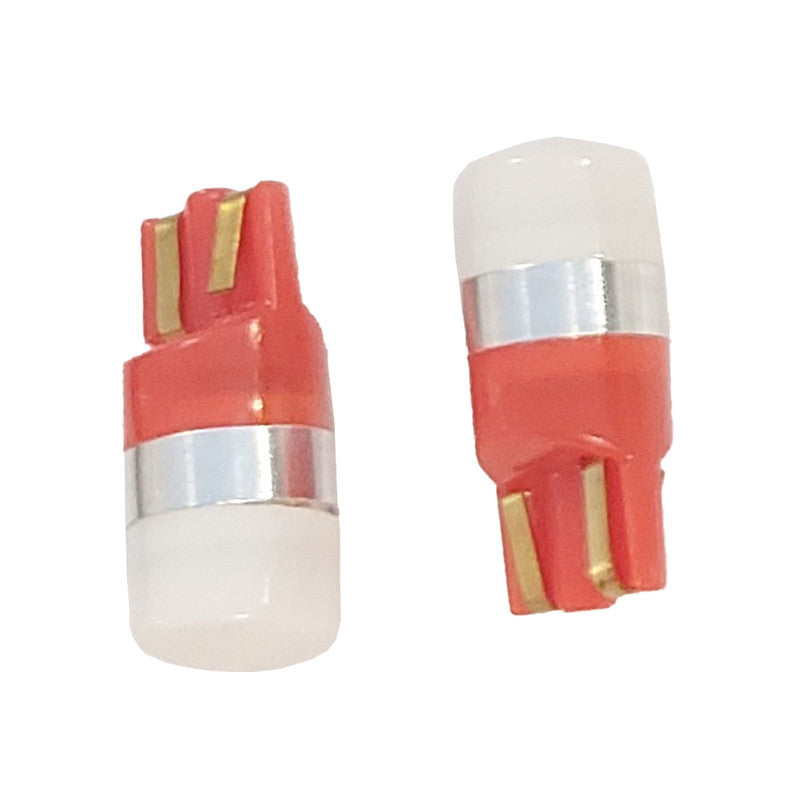 Lampara Led T10 12V 1 Led Roja x2 Un-Lamparas T10-Multishop Uruguay
