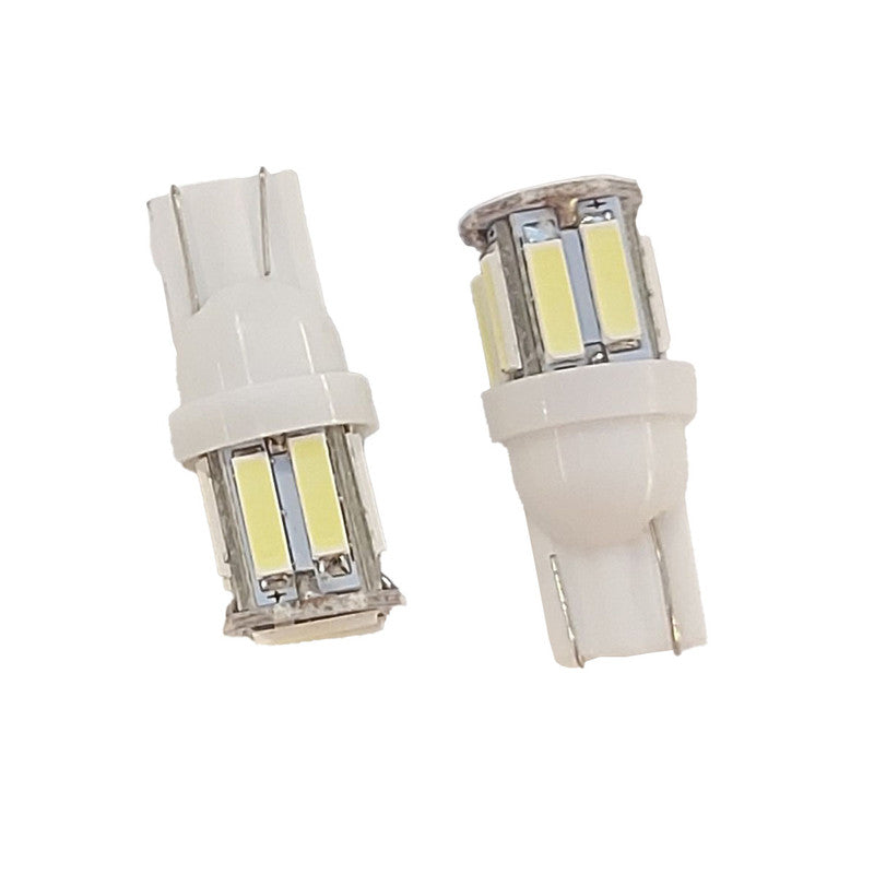 Lampara Led T10 12V 10 Led Blanca x2 Un-Lamparas Led-Multishop Uruguay
