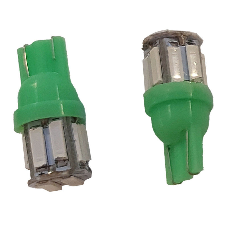 Lampara Led T10 12V 10 Led Verde-Lamparas T10-Multishop Uruguay