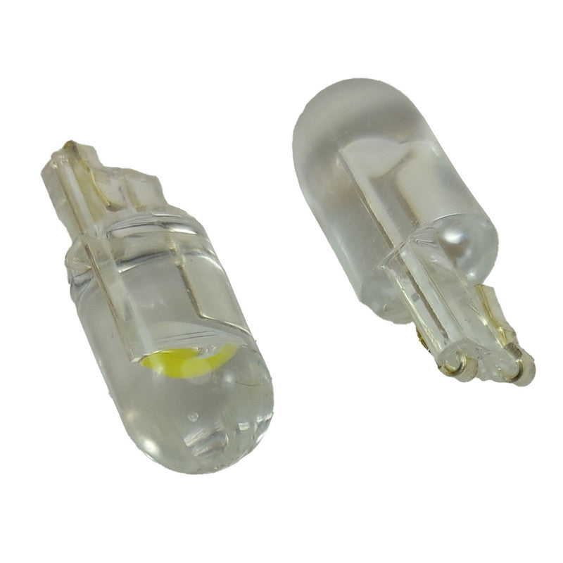 Lampara Led T10 12V Bulbo Vidrio Luz Blanca x2 Un-Lamparas T10-Multishop Uruguay