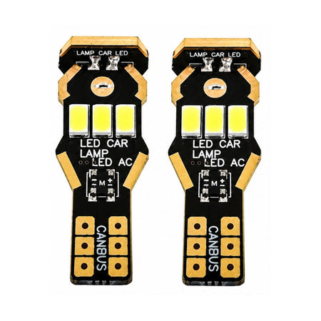 Lámpara LED T15 Canbus Blanca 9 Led 5730 Plana 12v Par-Lamparas Led-Multishop Uruguay