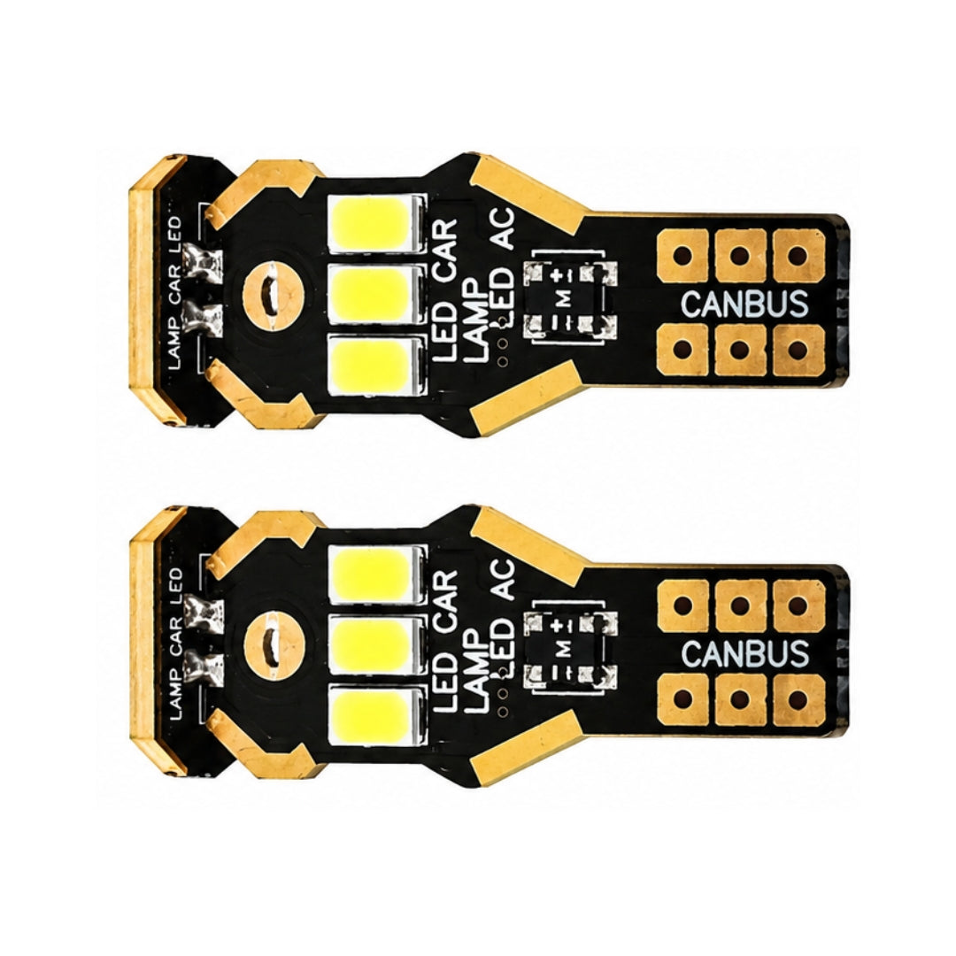 Lámpara LED T15 Canbus Blanca 9 Led 5730 Plana 12v Par-Lamparas Led-Multishop Uruguay