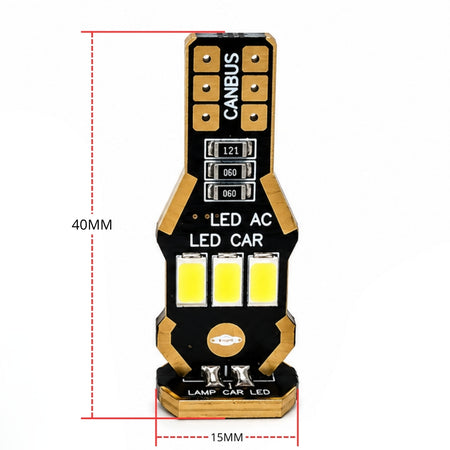 Lámpara LED T15 Canbus Blanca 9 Led 5730 Plana 12v Par-Lamparas Led-Multishop Uruguay