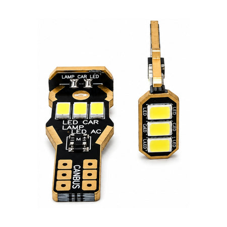 Lámpara LED T15 Canbus Blanca 9 Led 5730 Plana 12v Par-Lamparas Led-Multishop Uruguay