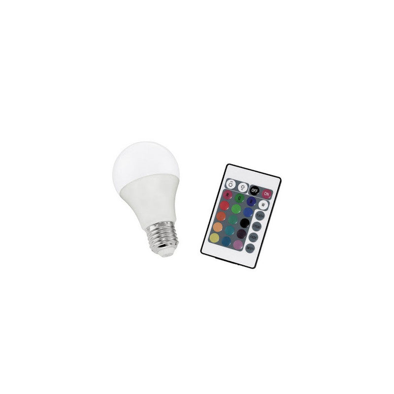 Lampara Luz Led RGB 5W Con Control Remoto-220V-Multishop Uruguay