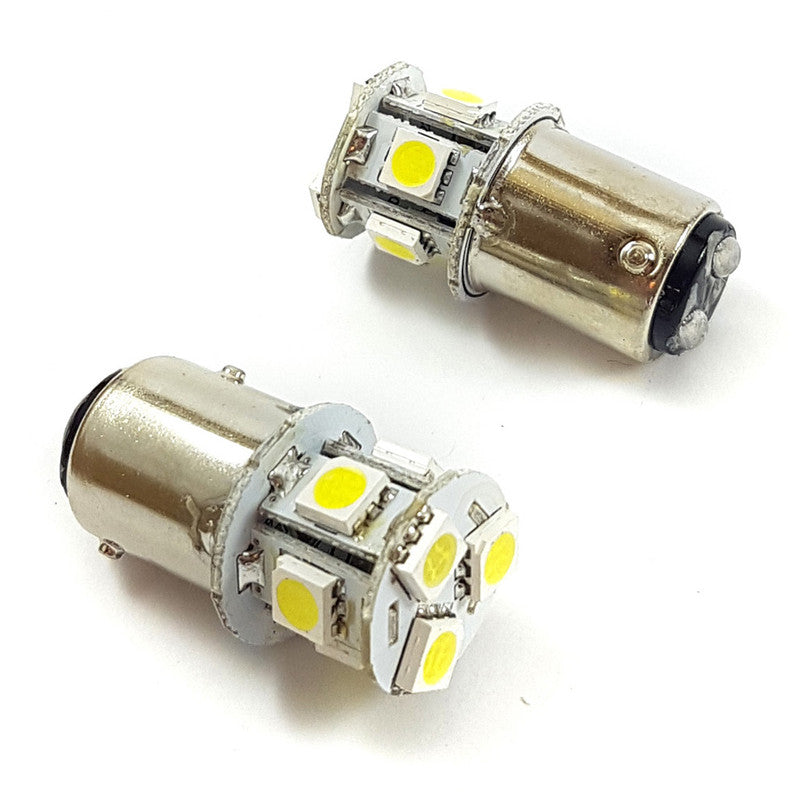 Lampara S25 13 Led Blanca 2 Polos x2 Un.-Lamparas S25-Multishop Uruguay
