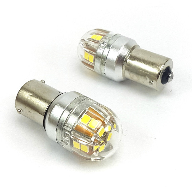Lampara S25 15 Led Blanca 1 Polo Canbus x2 Un-Lamparas S25-Multishop Uruguay