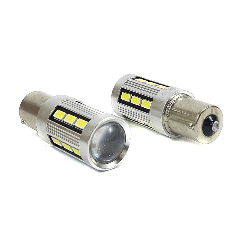 Lampara S25 18 Led Blanca 1 Polo Canbus x2 Un-Lamparas S25-Multishop Uruguay