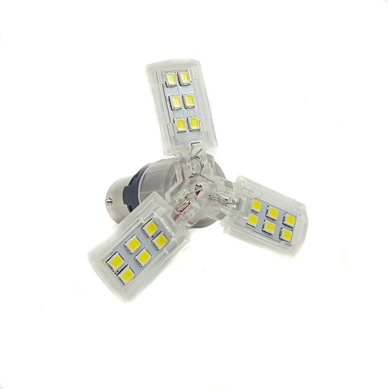 Lampara S25 18 Led Blanca 1 Polo Helice-Lamparas S25-Multishop Uruguay