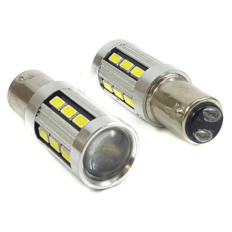 Lampara S25 18 Led Blanca 2 Polos Canbus x2 Un-Lamparas S25-Multishop Uruguay