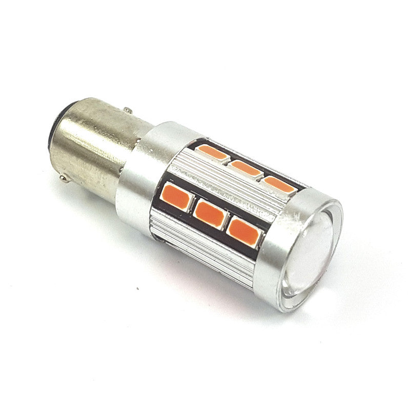 Lampara S25 18 Led Roja 2 Polos Canbus-Lamparas S25-Multishop Uruguay