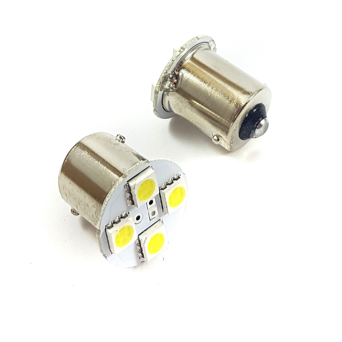 Lampara S25 3 Led Blanca 1 Polo Frontal 24v x2 Un-Lamparas S25-Multishop Uruguay
