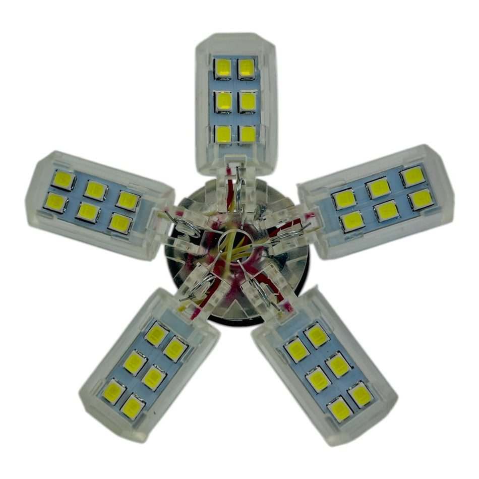 Lampara S25 30 Led Blanca 2 Polos Helice-Lamparas S25-Multishop Uruguay