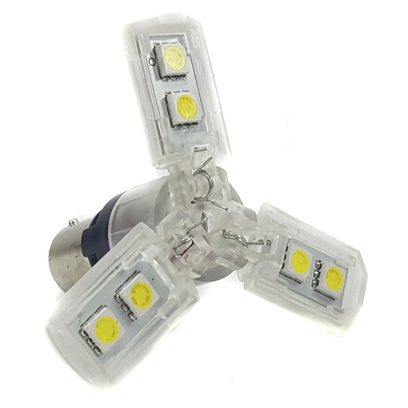 Lampara S25 6 Led Blanca 1 Polo Helice-Lamparas S25-Multishop Uruguay