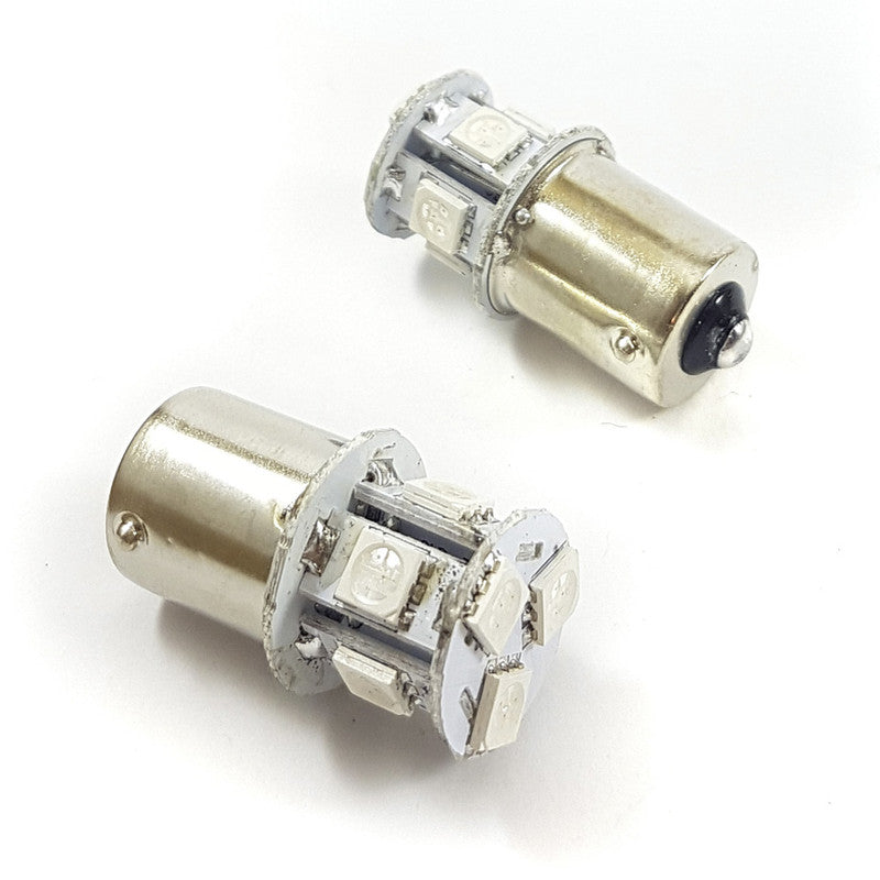 Lampara S25 8 Led Ambar 1 Polo x2 Un-Lamparas S25-Multishop Uruguay