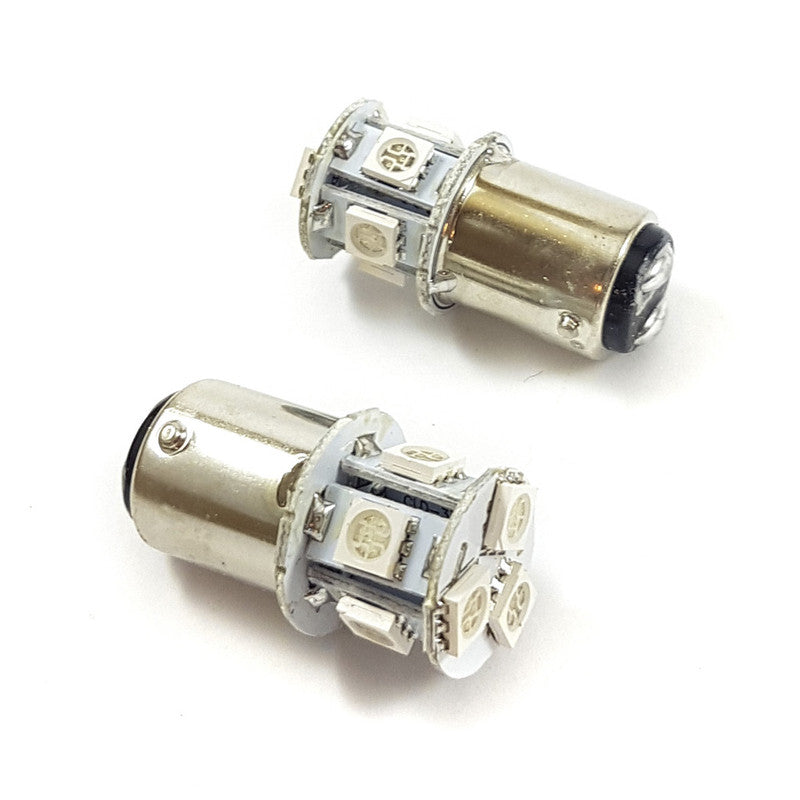 Lampara S25 8 Led Azul 1 Polo x2 Un-Lamparas S25-Multishop Uruguay