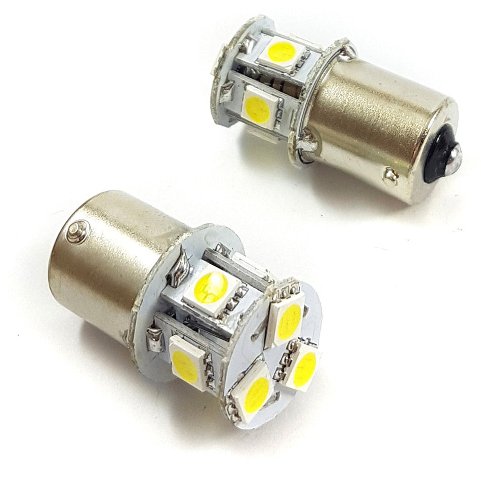 Lampara S25 8 Led Blanca 1 Polo 24v x2 Un-Lamparas S25-Multishop Uruguay