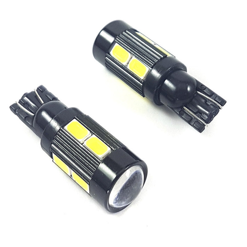 Lampara T10 10 Led Blanca 5730 Canbus x2 Un-Lamparas T10-Multishop Uruguay