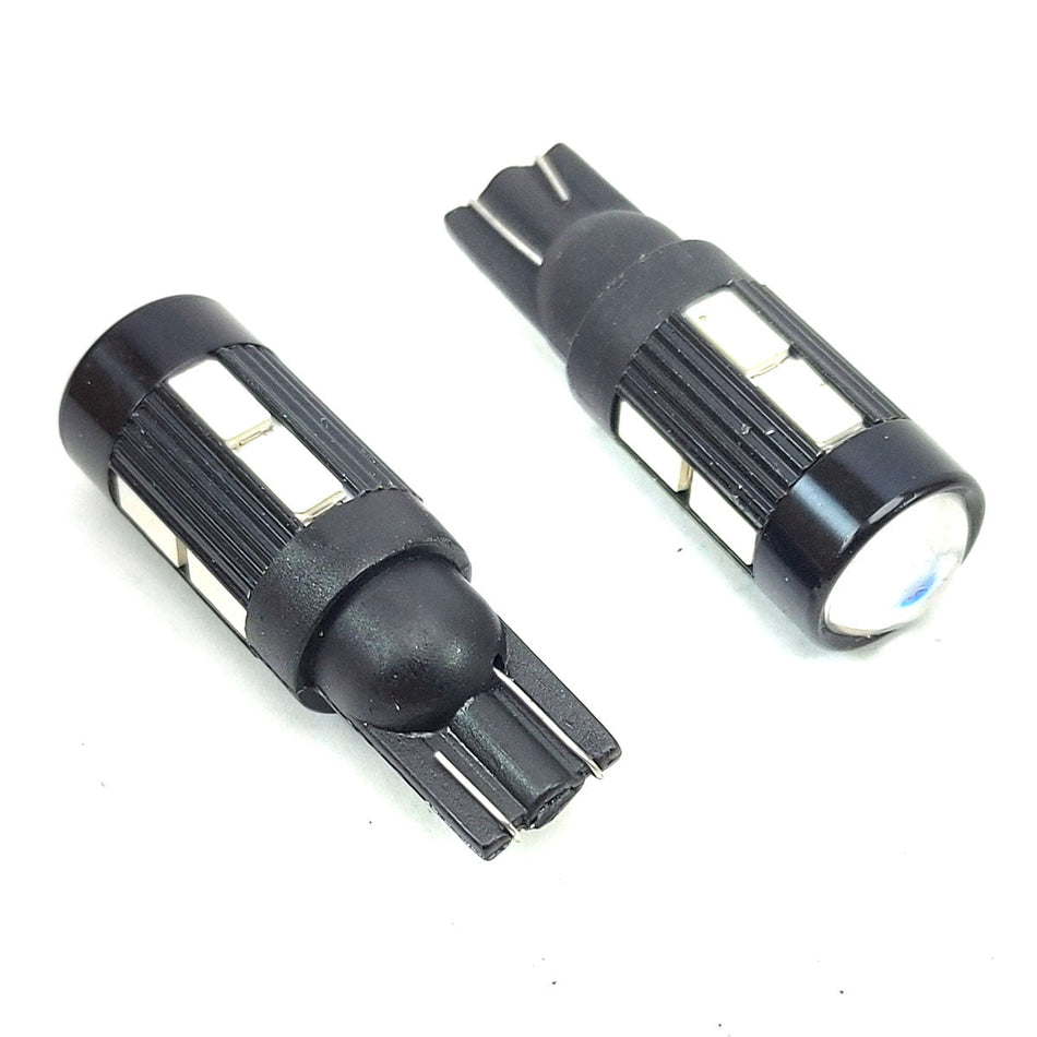 Lampara T10 12v 10 Leds 5730 Ámbar Canbus x2 Un-Lamparas Led-Multishop Uruguay