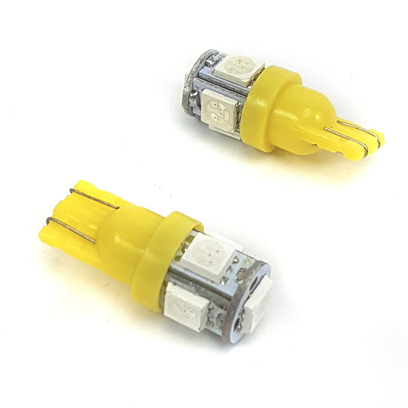 Lampara T10 5 Led Ambar 3528 x2 Un-Lamparas T10-Multishop Uruguay